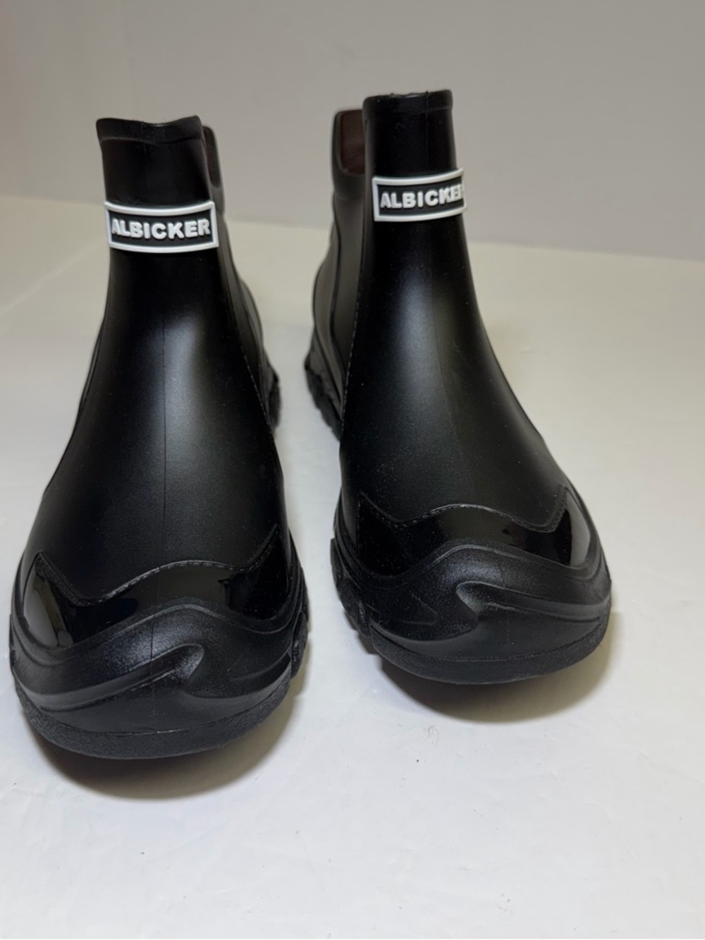 ALBICKER Black Chelsea Rain Boots size US 9.5EU 40